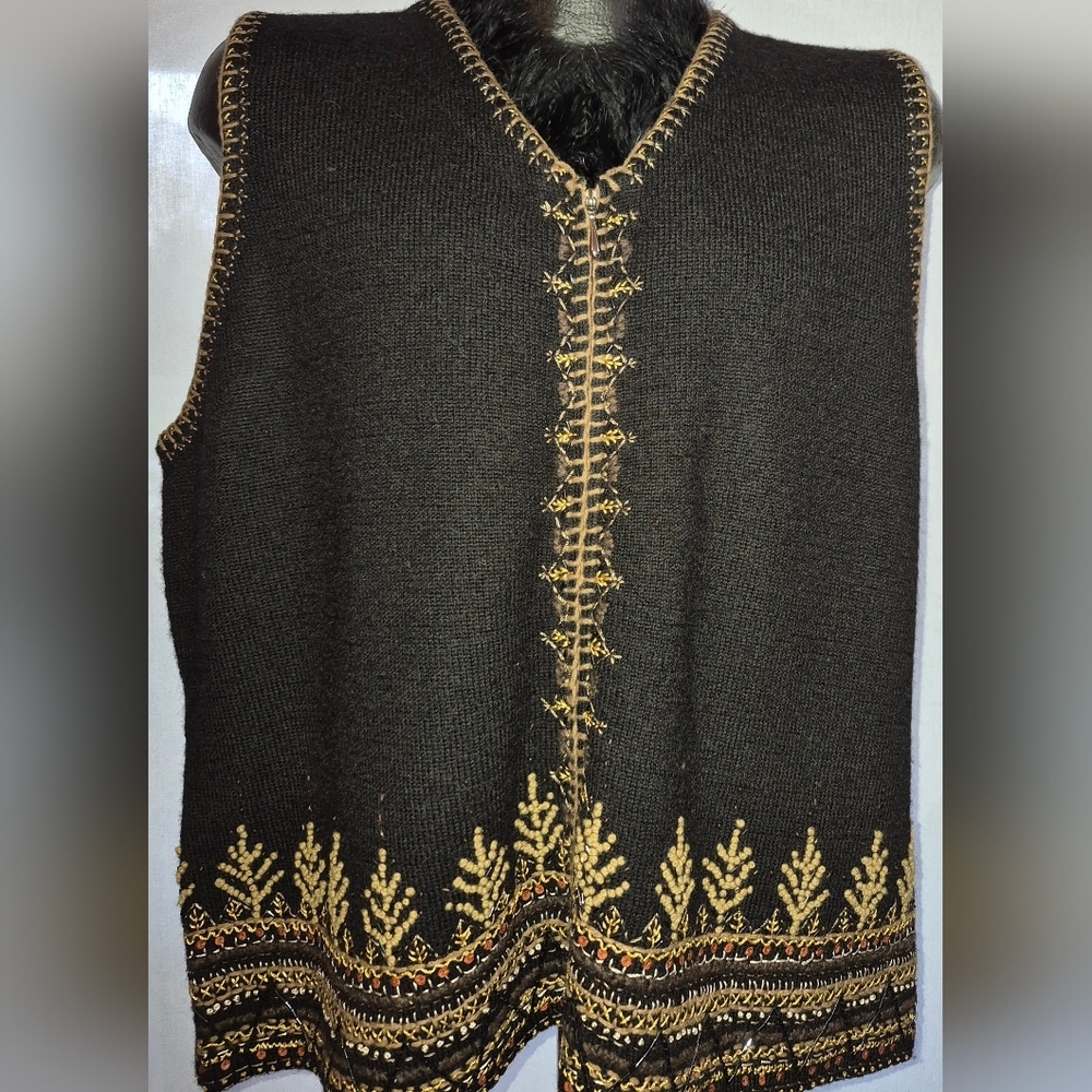 Susan Bristol Regular Size 100% Wool Swsater Vest for Women Size Xl 18/20 Vintge